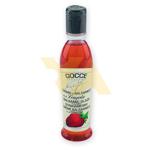 Соус-крем бальзамический с клубникой, K0936, GOCCE, 0,22 кг (пл/б)  Acetaia Leonardi Италия