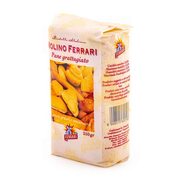 Сухари панировочные, MOLINO FERRARI, 0,250 кг  MOLINO FERRARI Италия