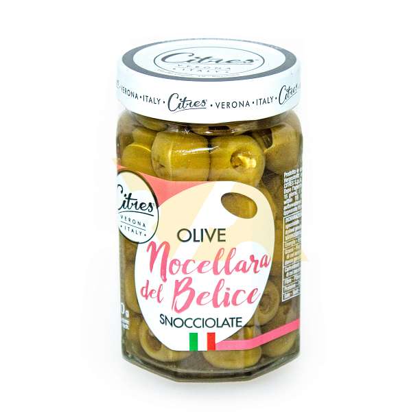Оливки без косточек Ночеллара дель Беличе, CITRES, 0,290 кг/0,130 кг (ст/б)  Citres Италия