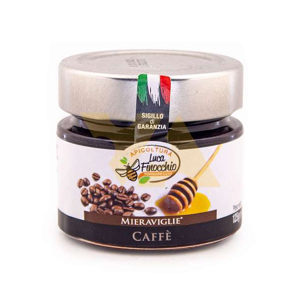 Соус на основе мёда с кофе, LUCA FINOCCHIO, 0,125 кг (ст/б)  Apicoltura Luca Finocchio Италия