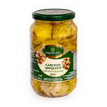 Артишоки на гриле в подсолнечном масле, ITALCARCIOFI, 0,530 кг/0,580 л (ст/б)
