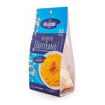 Ризотто с шафраном на основе риса Карнароли, ELLEBI, 0,175 кг