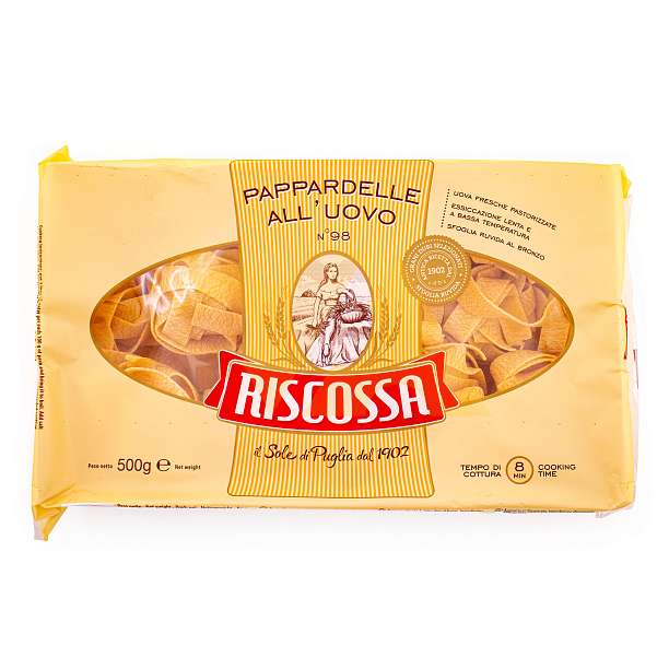 Паппарделле яичные №98, паста из твердых сортов пшеницы, RISCOSSA, 0,5 кг 520 Pastificio Riscossa Италия