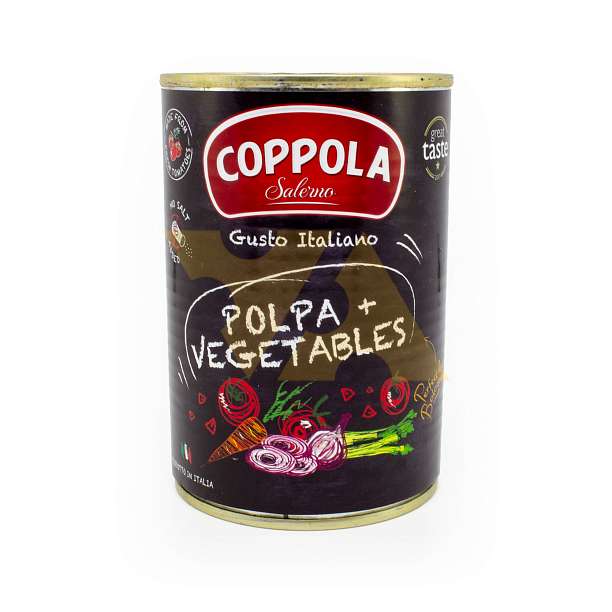 Томаты резаные Польпа с овощами COPPOLA, 0,4 кг/0,24 кг/0,425 л (ж/б) 0.4 Coppola Foods Италия
