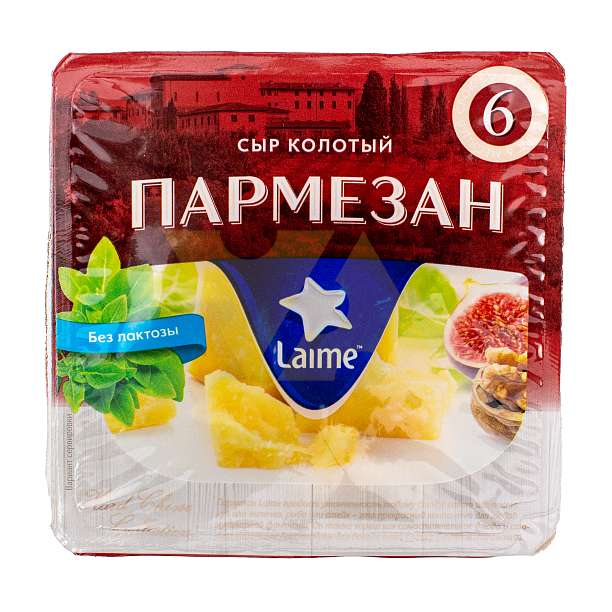Пармезан колотый, сыр фасованный, срок созревания 6 месяцев, LAIME, 0,100 кг  Laime Россия