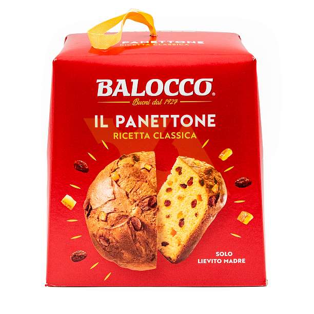 Панеттоне с изюмом и цукатами, рождественский кекс из Милана, BALOCCO, 0,500 кг (карт/кор)  Balocco Италия