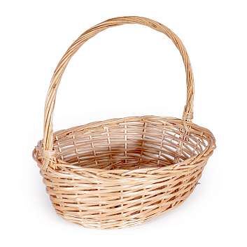 Корзина большая овальная кант косичка (высота 48, длина 46, ширина 38)
