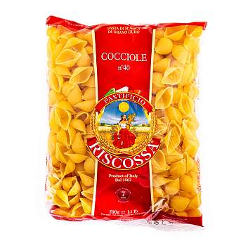 Коччоле №40, паста из твердых сортов пшеницы, RISCOSSA, 0,5 кг