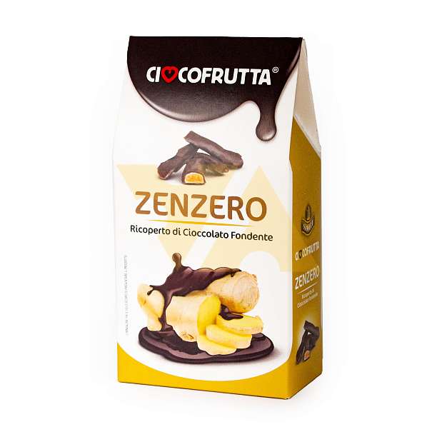 Имбирь сушеный покрытый темным шоколадом (30%), CIOCCOFRUTTA, 0,150 кг (карт/кор)  Ciocofrutta Италия