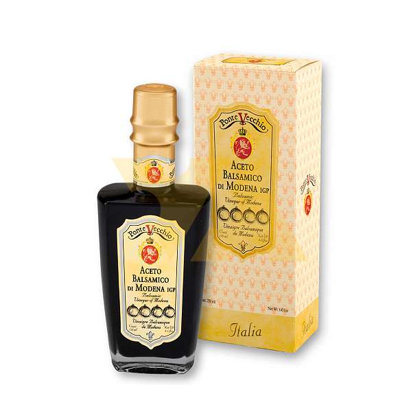 Уксус бальзамический из Модены IGP PONTE VECCHIO, PNT0115, выдержка 8 лет, 0,25 л (ст/б в коробке)  Acetaia Leonardi Италия