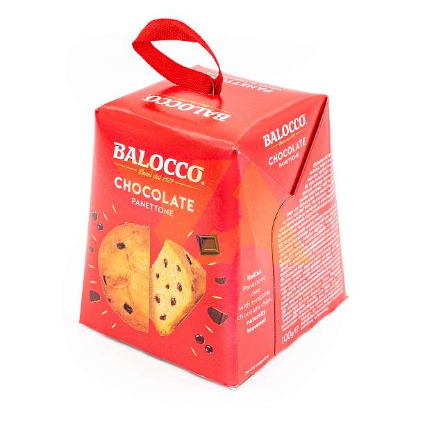 Панеттоне мини c шоколадными каплями, рождественский кекс из Милана, BALOCCO, 0,100 кг (карт/кор)  Balocco Италия