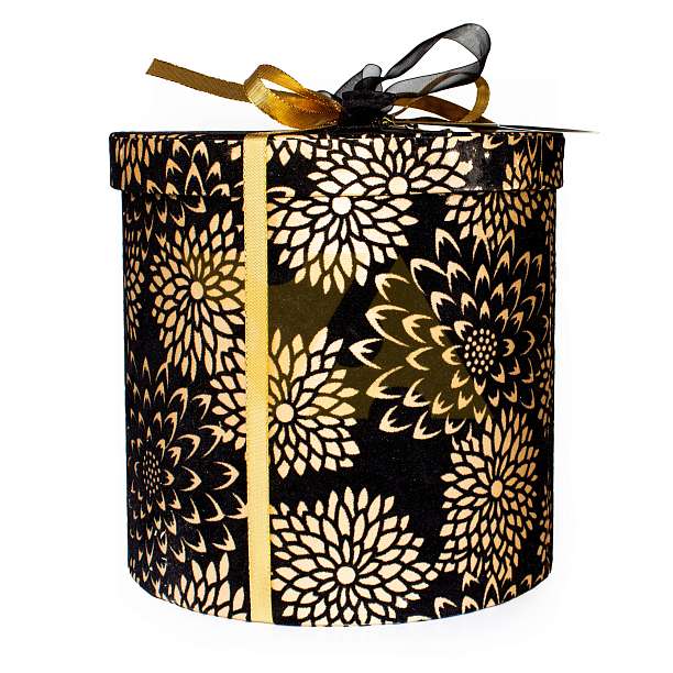 Панеттоне Миланский с изюмом и цукатами, шляпная черная бархатная коробка LUXURY, FLAMIGNI, 1 кг  Flamigni S.r.L. Италия