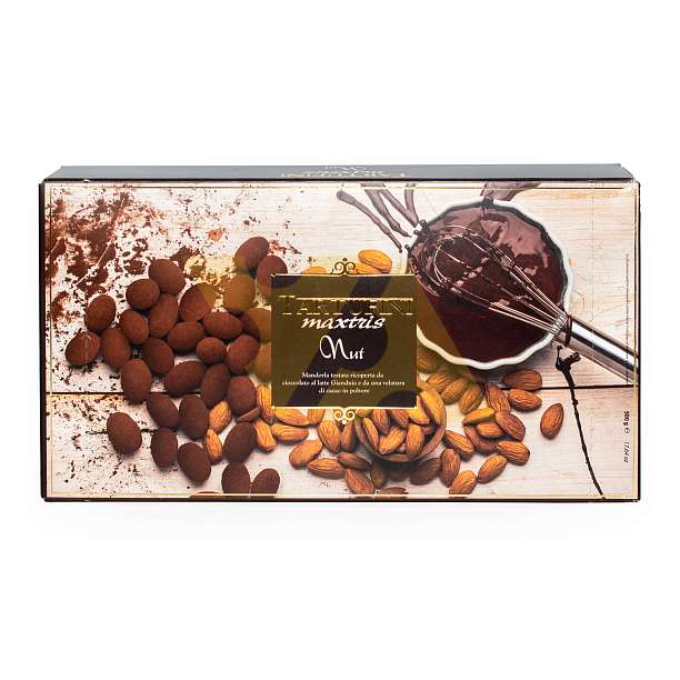 Миндаль обжаренный покрытый молочным шоколадом и шоколладом Джандуйя NUT, MAXTRIS, 0,500 кг (карт/ кор)  Confetti Maxtris Италия