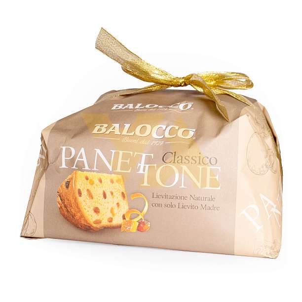 Панеттоне CLASSICO с изюмом и цукатами, рождественский кекс из Милана, BALOCCO, 1 кг (бум/упак) 1 кг. Balocco Италия