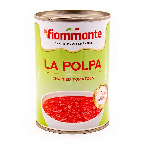 Томаты резаные Польпа LA FIAMMANTE, ICAB, 0,4 кг/0,24 кг/0,425 л (ж/б)  La Fiammante Италия