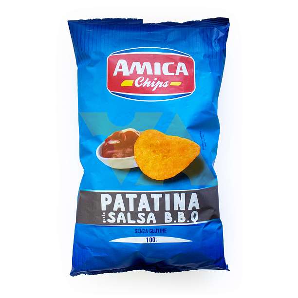 Чипсы картофельные со вкусом соуса барбекю B.B.Q., AMICA CHIPS, 0,1 кг 0.1 кг. Amica Chips Италия