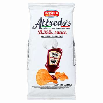 Чипсы картофельные со вкусом соуса барбекю ALFREDO\'S, AMICA CHIPS, 0,130 кг