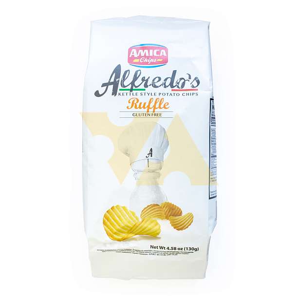 Чипсы картофельные рифленые ALFREDO'S, ТМ AMICA CHIPS, 0,13 кг  Amica Chips Италия