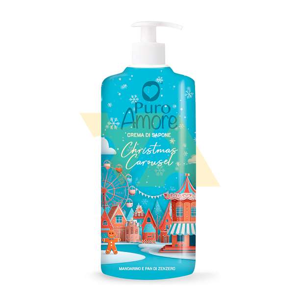 Крем-мыло "Рождественская карусель: Мандарин и имбирный пряник" FarmaLais Италия