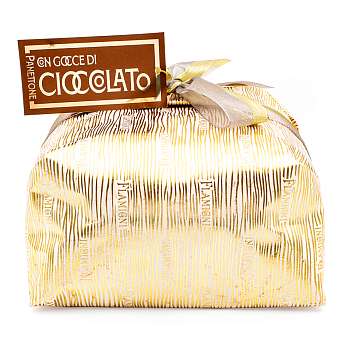 Панеттоне с шоколадными каплями без изюма и цукатов, FLAMIGNI, 1 кг (бумажная упаковка)