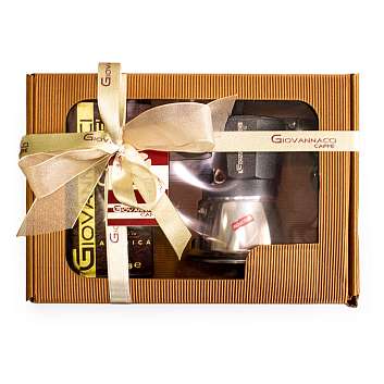 Набор Кофе молотый GRAN CAFFE и Гейзерная кофеварка Мока для индукционных плит