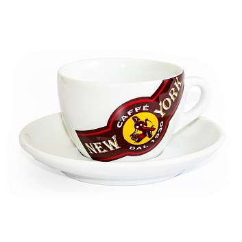 Набор фарфоровых чашек и блюдец для Каппуччино с брендом CAFFE\' NEW YORK 6 шт