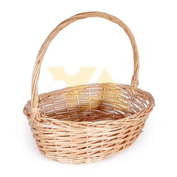 Корзина большая овальная кант косичка (высота 48, длина 46, ширина 38)
