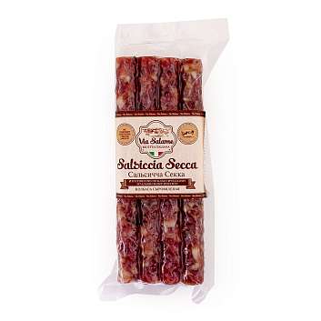 Салями Сальсичча Секка, колбаски сыровяленые, VIA SALAME, ~ 0,150 кг