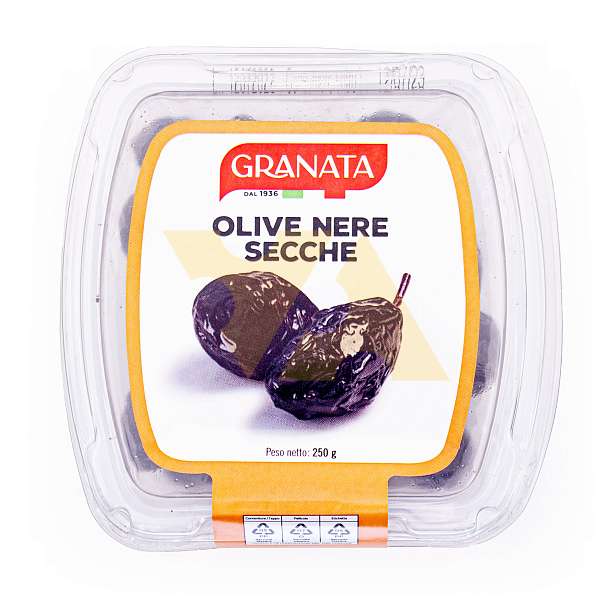 Маслины вяленые в подсолнечном масле, GRANATA, 0,250 кг (пл/ст)  Granata Antonio Италия