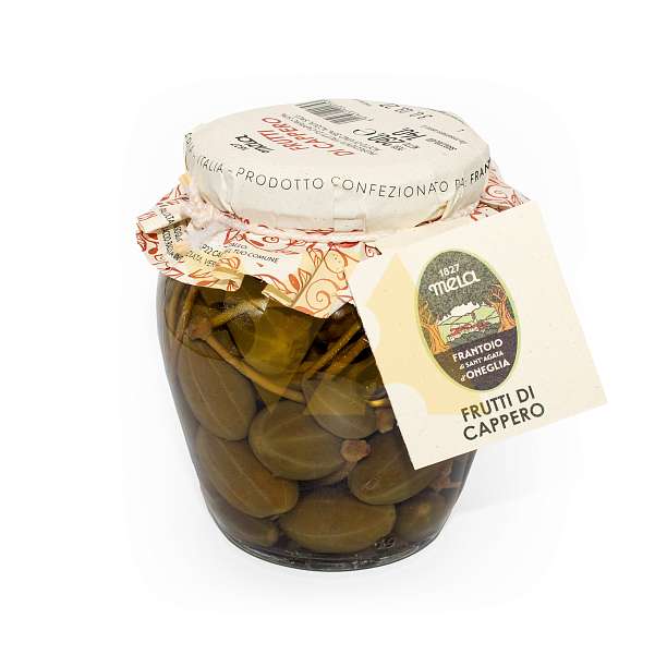 Каперсы с ножкой, SANTAGATA, 0,29 кг/ 0,145 кг (ст/б)  Frantoio di Sant'Agata d'Oneglia Италия