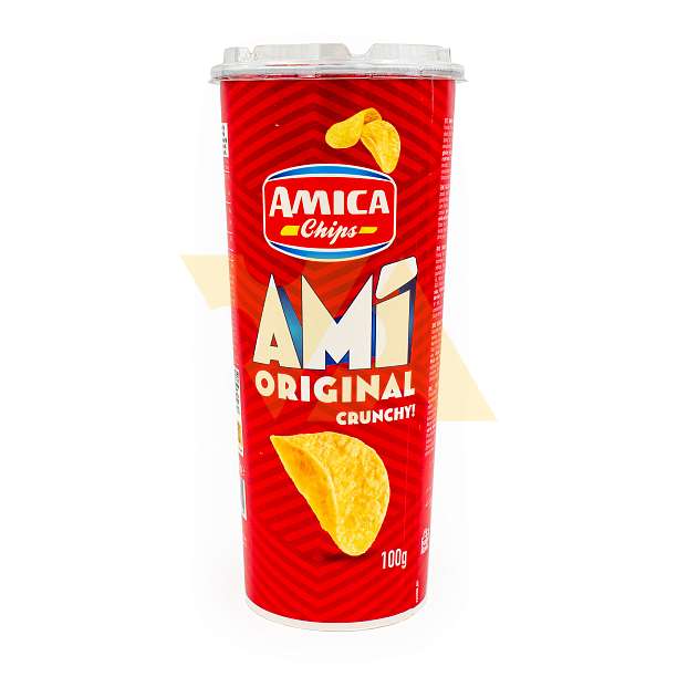Снек соленый картофельный с классическим вкусом AMI, AMICA CHIPS, 0,100 кг (туба)  Amica Chips Италия