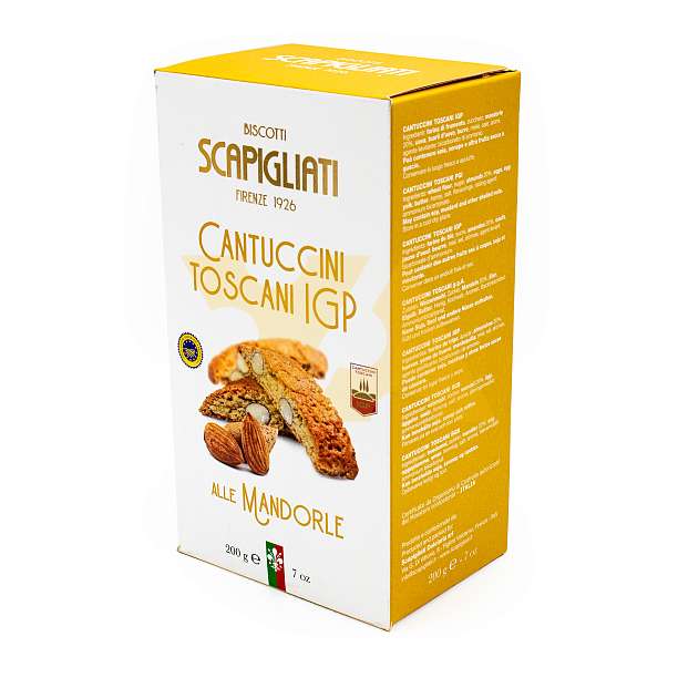Кантуччини Тосканские IGP миндальные, SCAPIGLIATI, 0,200 кг (карт/кор)  Scapigliati Dolciaria Италия