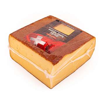 Швейцарский копченый, сыр полутвердый с м.д.ж. в сухом веществе 45% 1/4, REAL SWISS CHEESE, ~ 1,5 кг