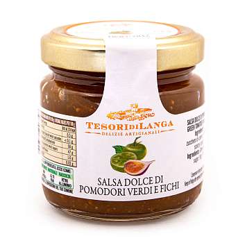 Соус сладкий для сыра из зеленых томатов и инжира, TESORI DI LANGA, 0,110 кг (ст/б)