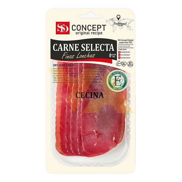 Сесина, говядина сыровяленая, выдержка от 4 мес., нарезка, 0,050 кг  Сытный дом Россия