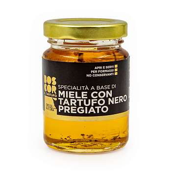 Мед акациевый с черным трюфелем BOSCOR, CALUGI, 0,120 кг (ст/б)
