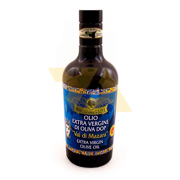 Масло оливковое первого холодного отжима (экстра верджин) "Val di Mazara" DOP, REGNO DEGLI ULIVI, 0,500 л (ст/бут)  Regno degli Ulivi Италия