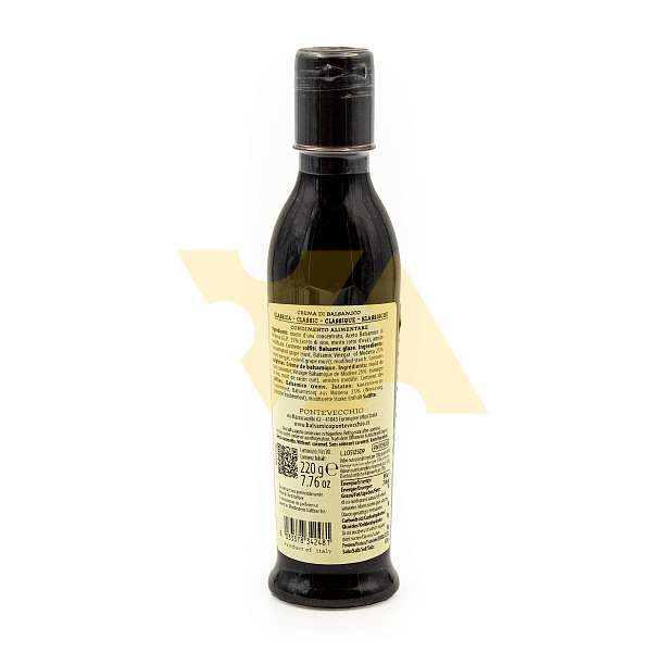 Соус-крем бальзамический классический, PNT0900, PONTE VECCHIO, 0,220 л (пл/бут)  Acetaia Leonardi Италия