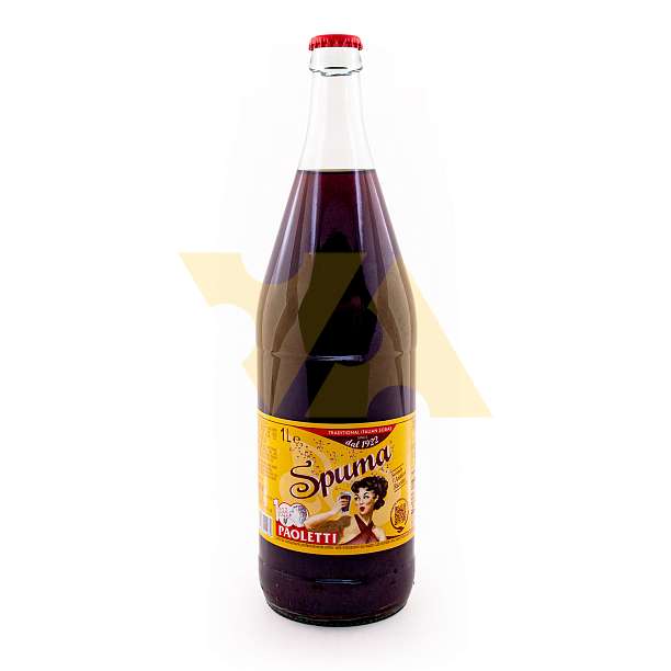 Лимонад SPUMA, напиток безалкогольный газированный темный, PAOLETTI, 1 л (ст/бут)  Paoletti Италия
