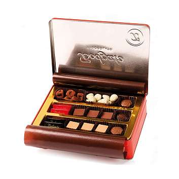 Конфеты шоколадные ассорти, 7 видов, BODRATO CIOCCOLATO, 0,160 кг (красная ж/б)