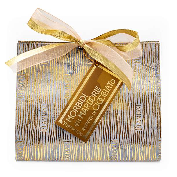 Нуга (торрончини) из миндаля мягкая покрытая шоколадом ассорти, FLAMIGNI, 0,180 кг (бум/сумочка)  Flamigni S.r.L. Италия