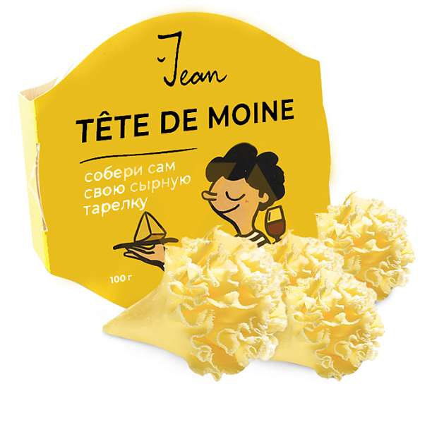Тет Де Муан, сыр полутвердый фасованный, ТМ Jean 0,05 кг (пл/б)  ЛЕ ФОРТ Россия