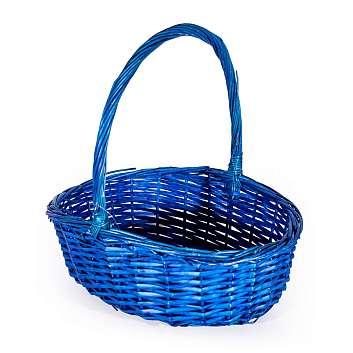 Корзина средняя синяя (высота 40, длина 40, ширина 30)