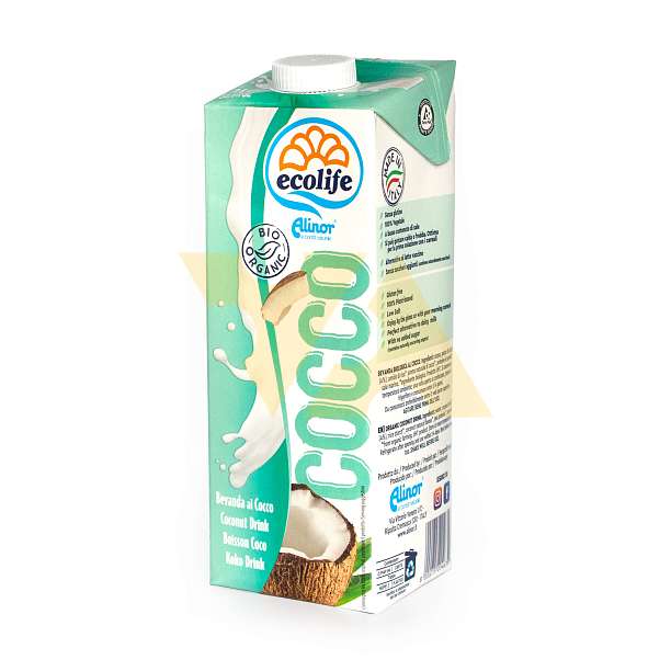 Напиток кокосовый БИО ECOLIFE, ALINOR, 1 л (тетрапак)  Alinor Италия