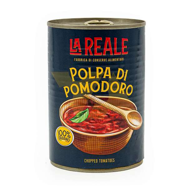 Томаты резаные Польпа LA REALE, ICAB, 0,4 кг/0,24 кг/0,425 л (ж/б)  La Fiammante Италия