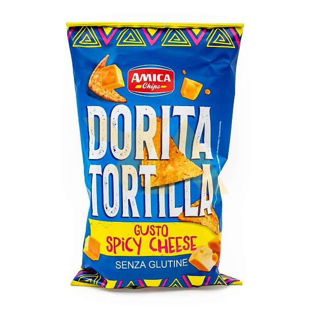 Чипсы кукурузные (начос) со вкусом пикантного сыра DORITA, т.м. AMICA CHIPS, 0,185 кг  Amica Chips Италия