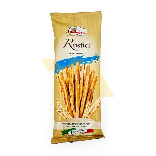 Гриссини из муки мягких сортов пшеницы типа "0" RUSTICI, VALLEDORO, 0,100 кг  Valledoro SPA (il Buon Forno) Италия