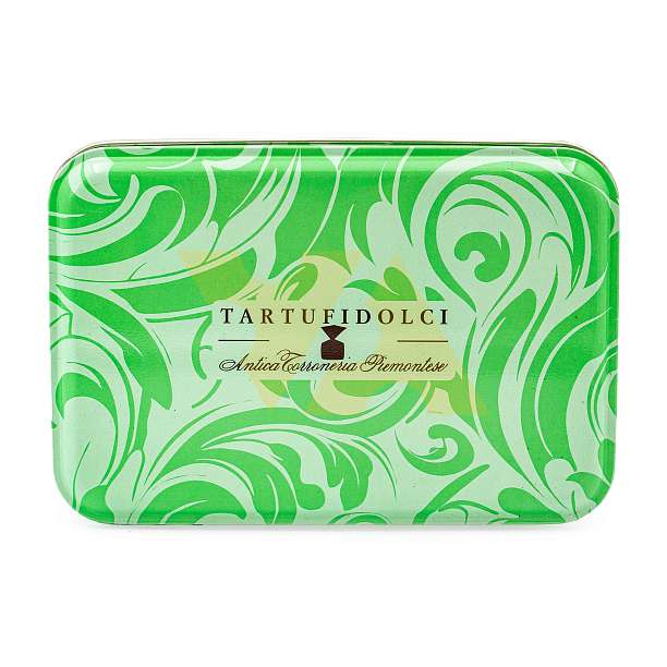 Ассорти Трюфельная коллекция, 3 вида, ANTICA TORRONERIA PIEMONTESE, 0,140 кг (зеленая с рисунком ж/б)  Antica Torroneria Piemontese Италия