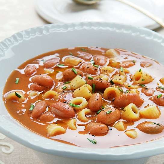 Суп с пастой и фасолью по-венециански