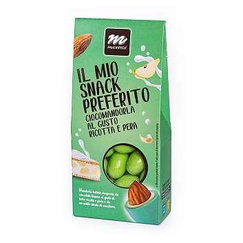 Миндаль обжаренный в белом шоколаде со вкусом рикотты и груши IL MIO SNACK PREFERITO, MAXTRIS, 0,15 кг (карт/кор)